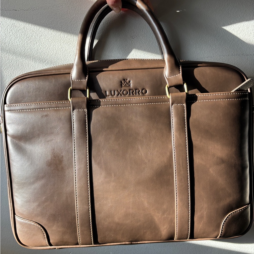 Brown Leather Briefcase – Men's Executive Work Bag